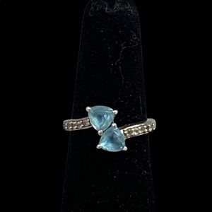 Vintage .925 Silver Topaz & Amethyst Rings size 6